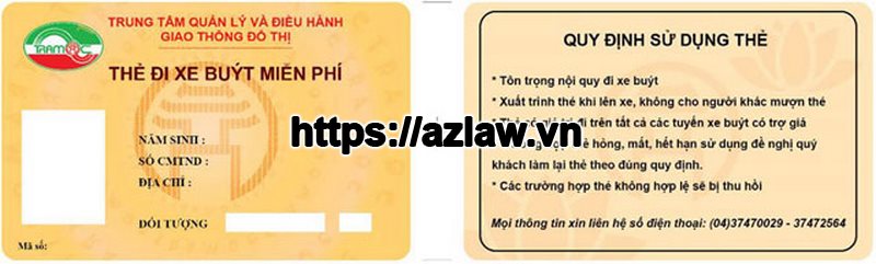 Thủ tục đăng ký vé xe bus miễn phí tại Hà Nội - AZLAW