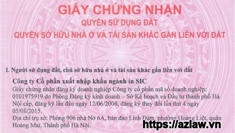 Cập nhật thông tin sổ đỏ khi đổi địa chỉ công ty