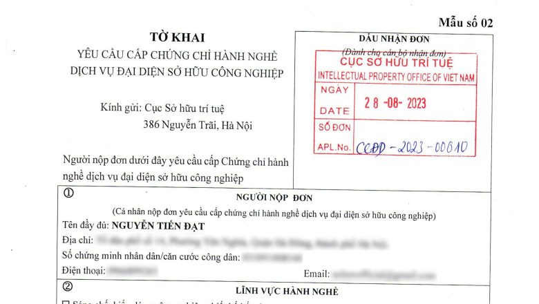 Thủ tục cấp CCHN đại diện sở hữu công nghiệp