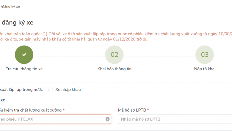 Thủ tục sang tên xe ô tô