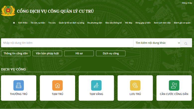 Đăng ký thường trú, tạm trú online