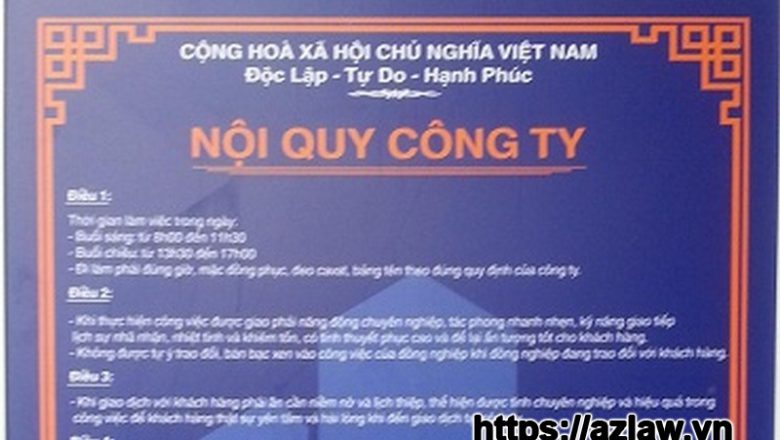 Trình tự, thủ tục đăng ký nội quy lao động