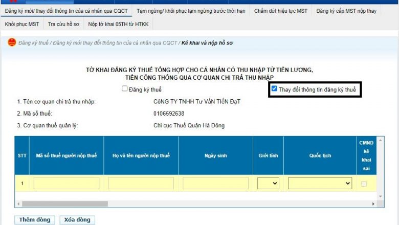 Cập nhật số CMND/CCCD trên sổ bảo hiểm, mã số thuế TNCN