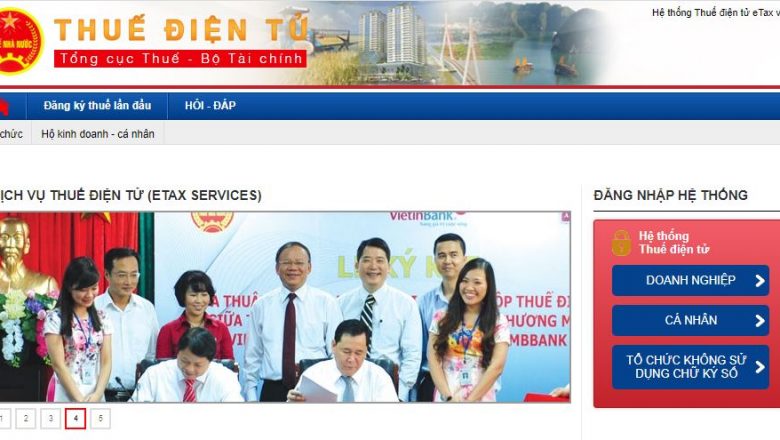 Hướng dẫn thủ tục đăng ký nộp thuế điện tử